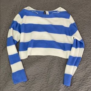 H&M Striped cropped sweater